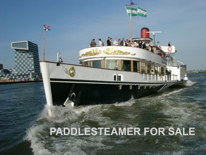 This ship can be used as: passenger boat, commercial ship, tour boat, classic yacht, historic steamship, dinner cruiseship, original steamboat, floating restaurant, partyboat and partyship